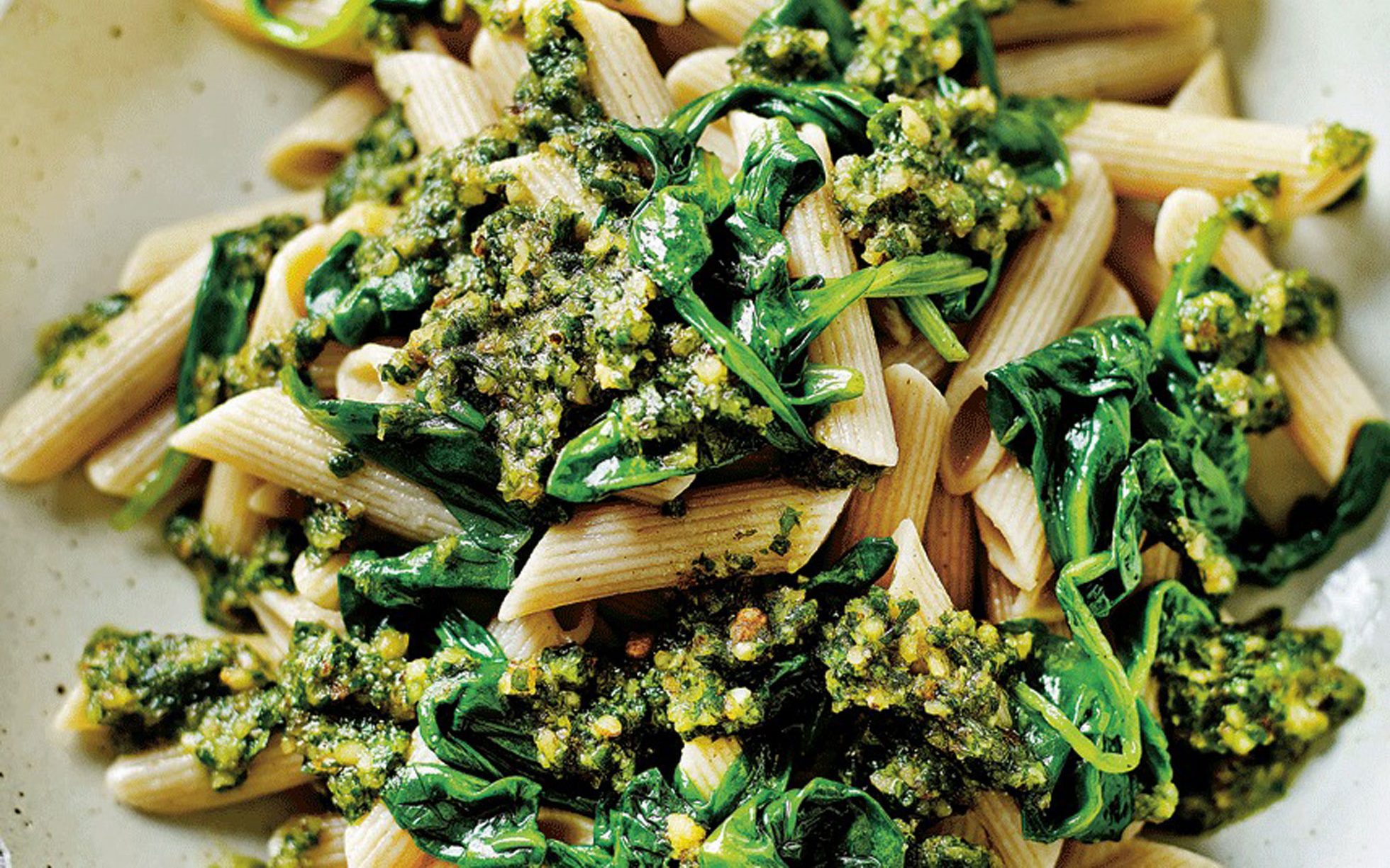 Spinach Pesto with Whole-Wheat Pasta – Whole Living Eat Well