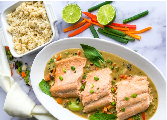 Wild Salmon in Green-Curry Broth | Whole Living Eat Well