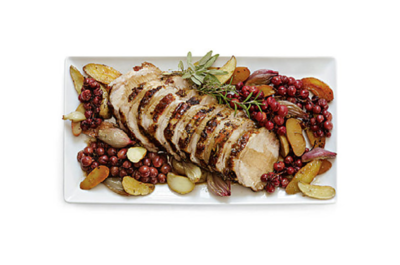 Roasted Pork Tenderloin with Grapes and Sage