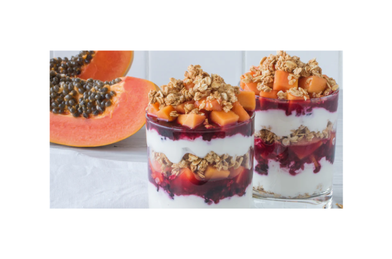 Papaya-Berry Yogurt Parfaits