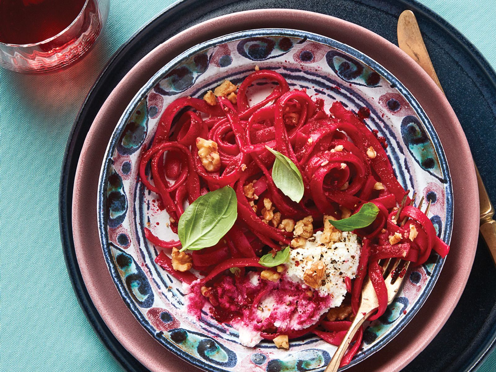 Beet Pasta with Ricotta – Whole Living Eat Well