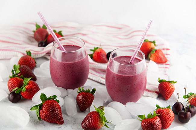 Cherry-Berry Tea Smoothies – Whole Living Eat Well