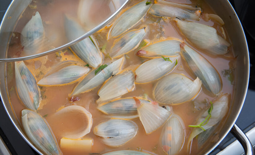 Steamed Clams in Garlic Saffron Broth | Whole Living Eat Well