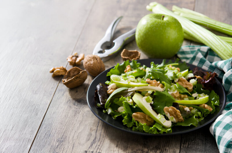 Celery, Sunchoke, and Green Apple Salad with Walnuts and Mustard Vinaigrette