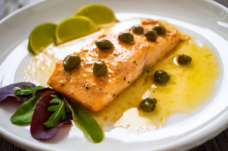 Grilled Salmon with Spicy Honey-Basil Sauce