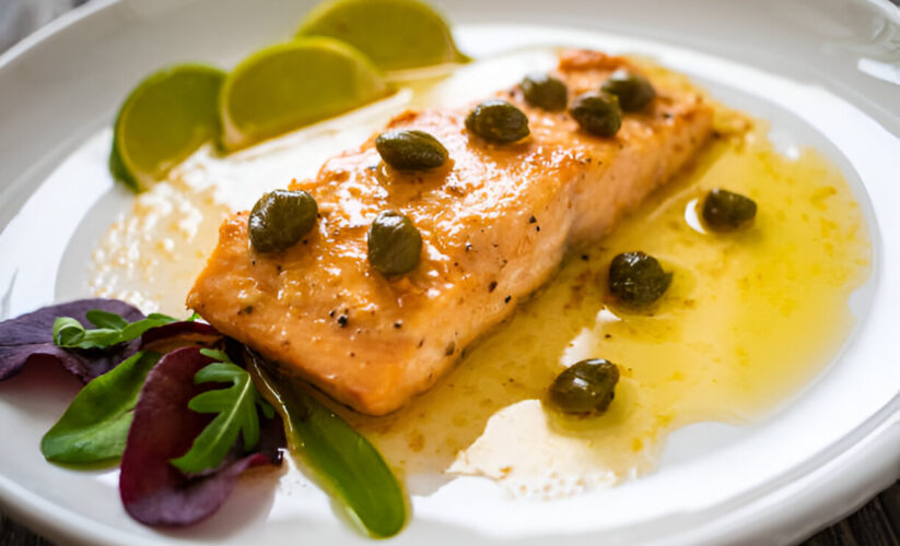 Grilled Salmon with Spicy Honey-Basil Sauce – Whole Living Eat Well