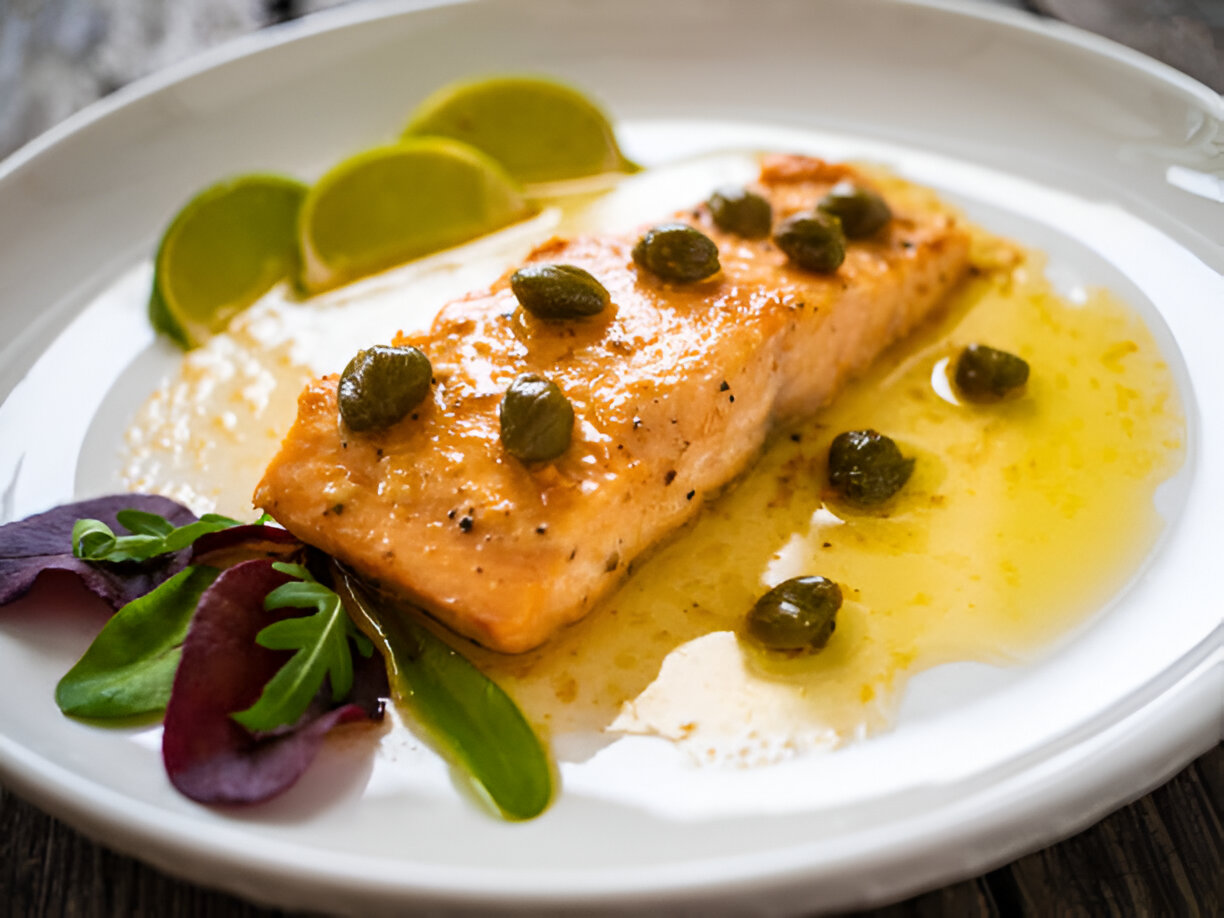 Grilled Salmon with Spicy Honey-Basil Sauce – Whole Living Eat Well