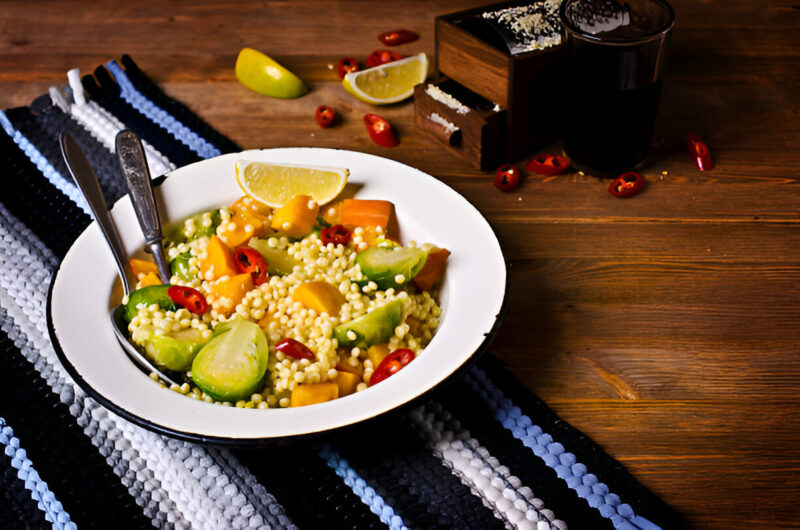 Turmeric Couscous With Grapes and Pine Nuts