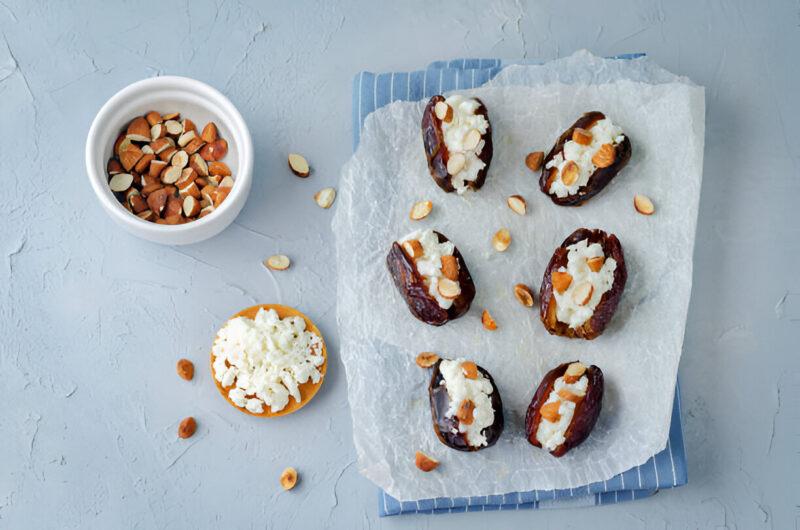 Pistachio-Stuffed Dates with Coconut