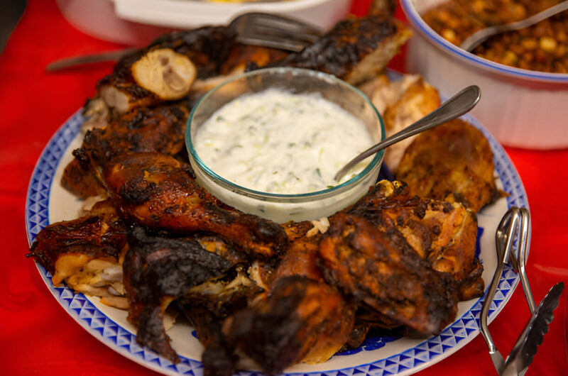 Tandoori Chicken Legs with Raita