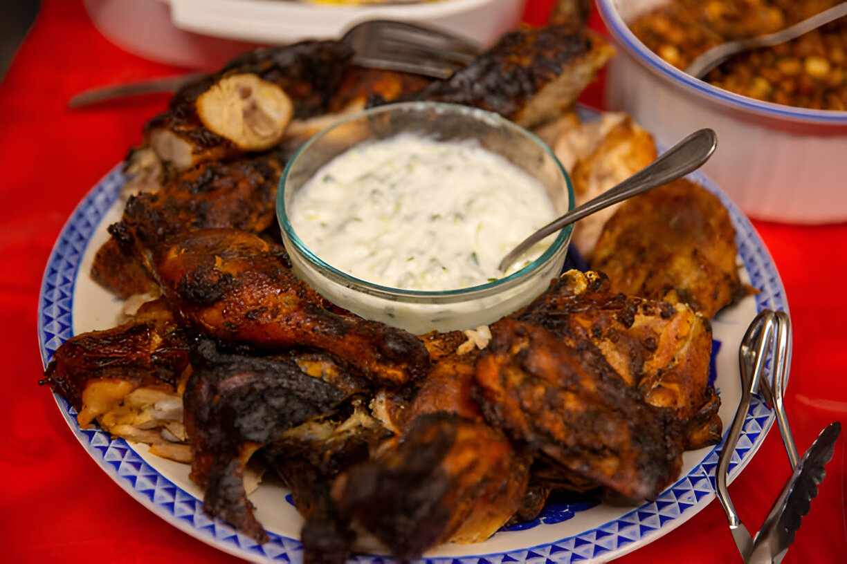 Tandoori Chicken Legs with Raita