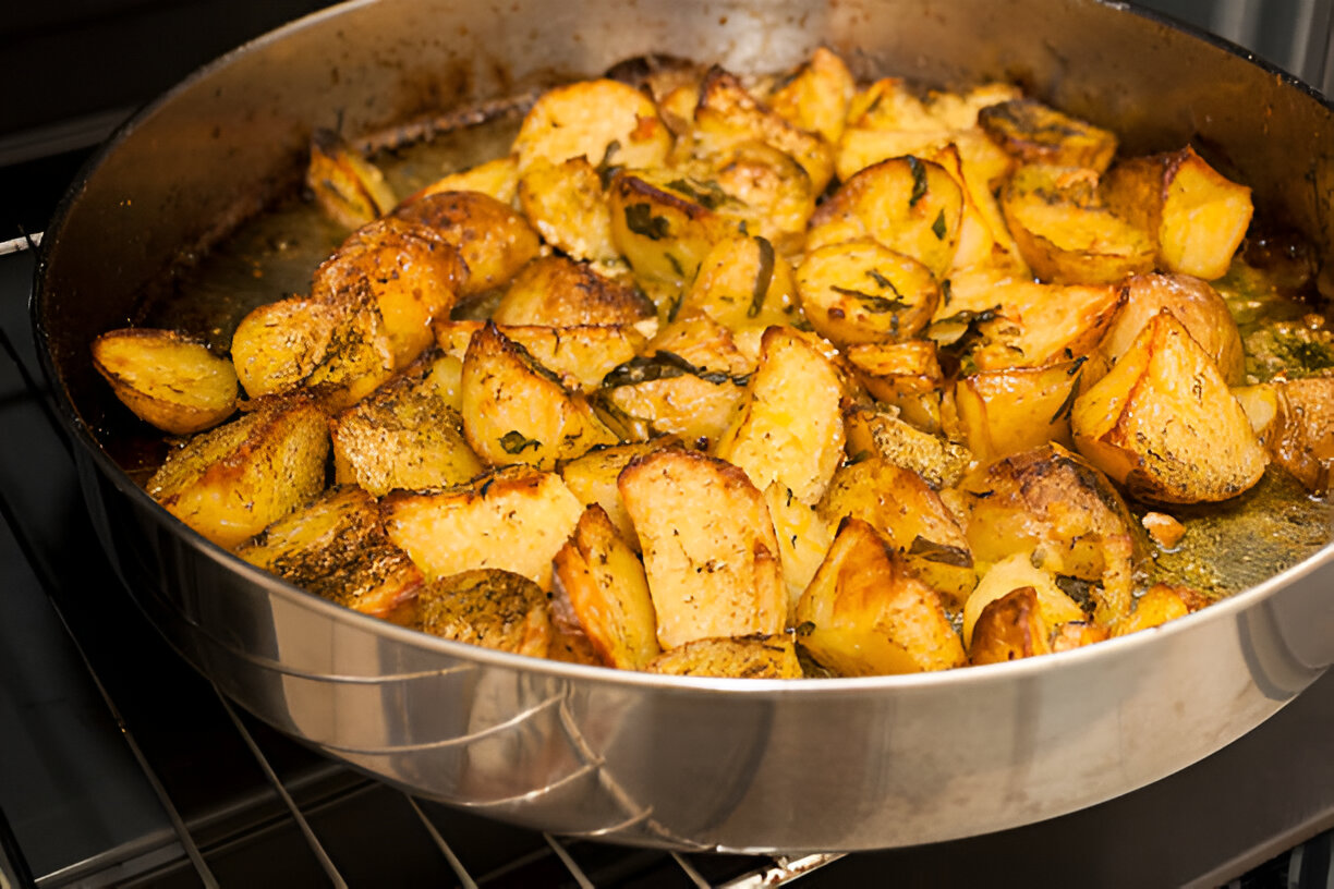 Split Oven-Roasted Potatoes