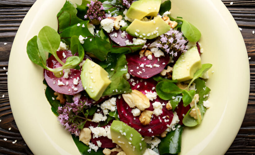 Beet, Avocado, and Arugula Salad with Sunflower Seeds | Whole Living Eat Well