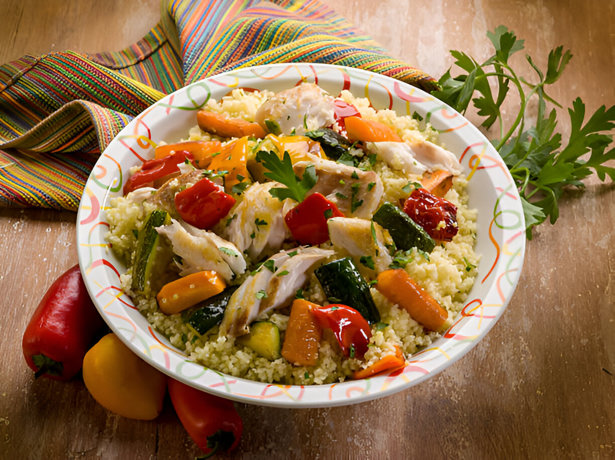 Chicken and Israeli Couscous with Tomato and Lemon – Whole Living Eat Well