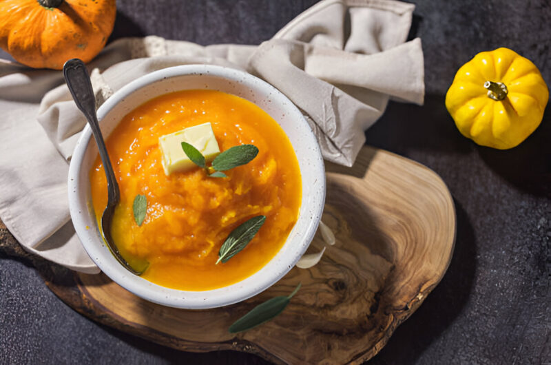 Sweet Potato Puree with Browned-Butter Maple Syrup