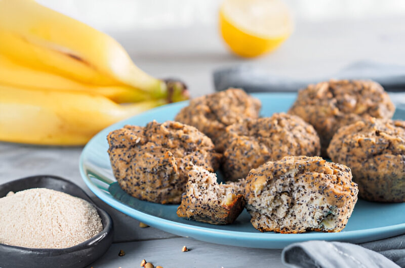 Banana-Apple Buckwheat Muffins