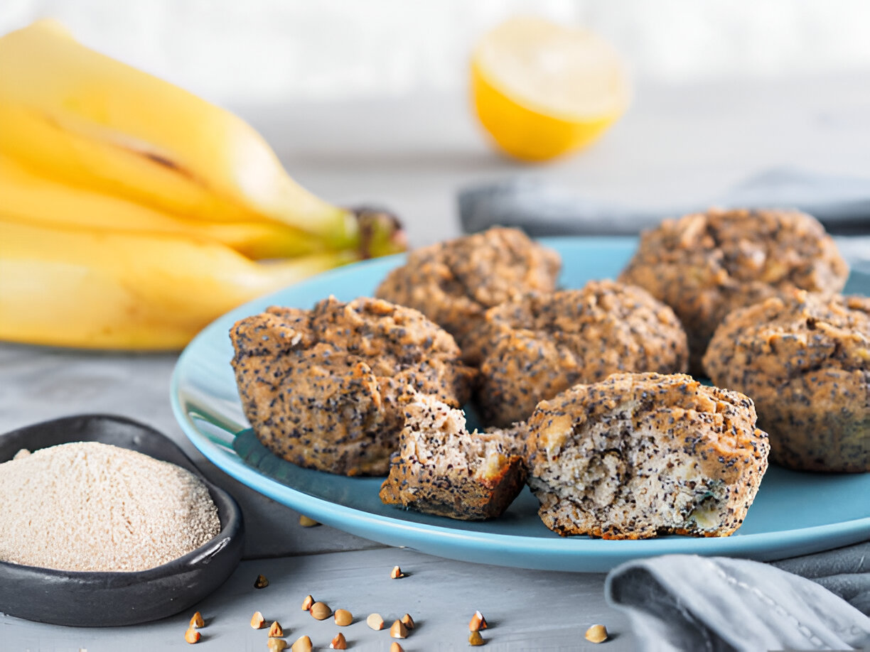 Banana-Apple Buckwheat Muffins | Whole Living