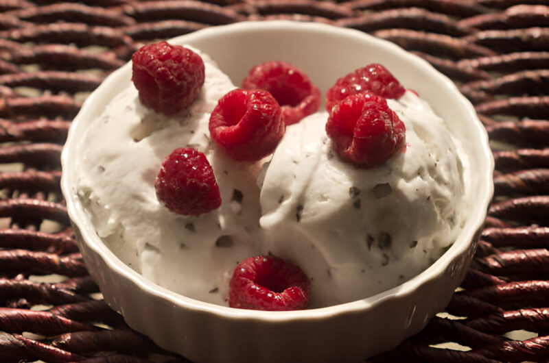 Raspberry-Ricotta Ice Cream