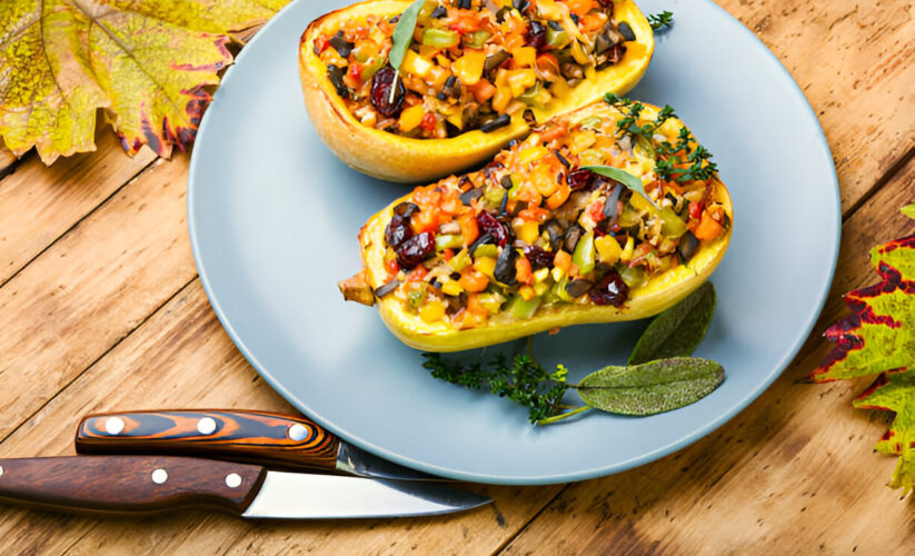 Stuffed Acorn Squash with Quinoa and Pistachios – Whole Living Eat Well