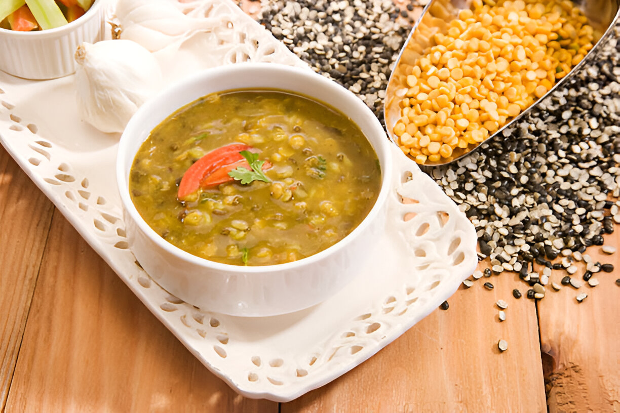 Yellow Lentil Soup with Cilantro Chutney | Whole Living Eat Well