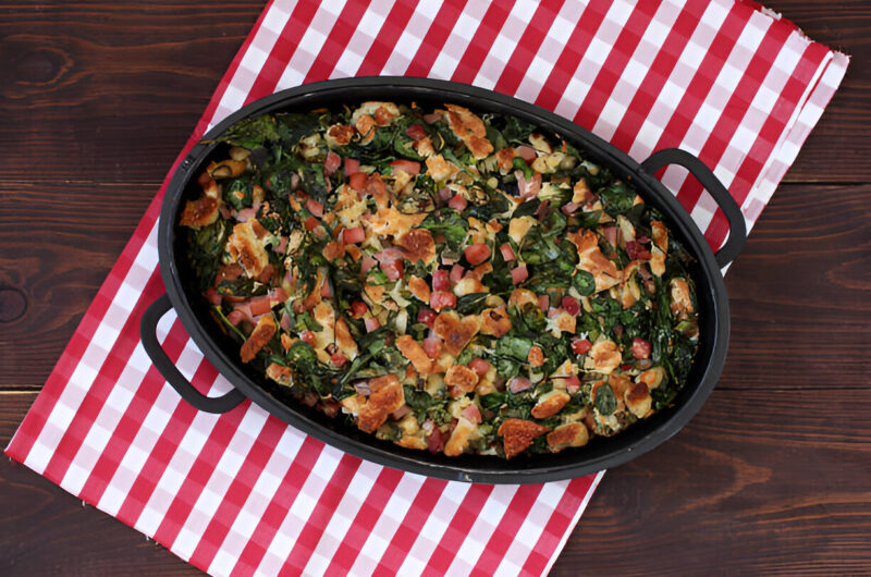 Roasted Red Pepper and Kale Frittata