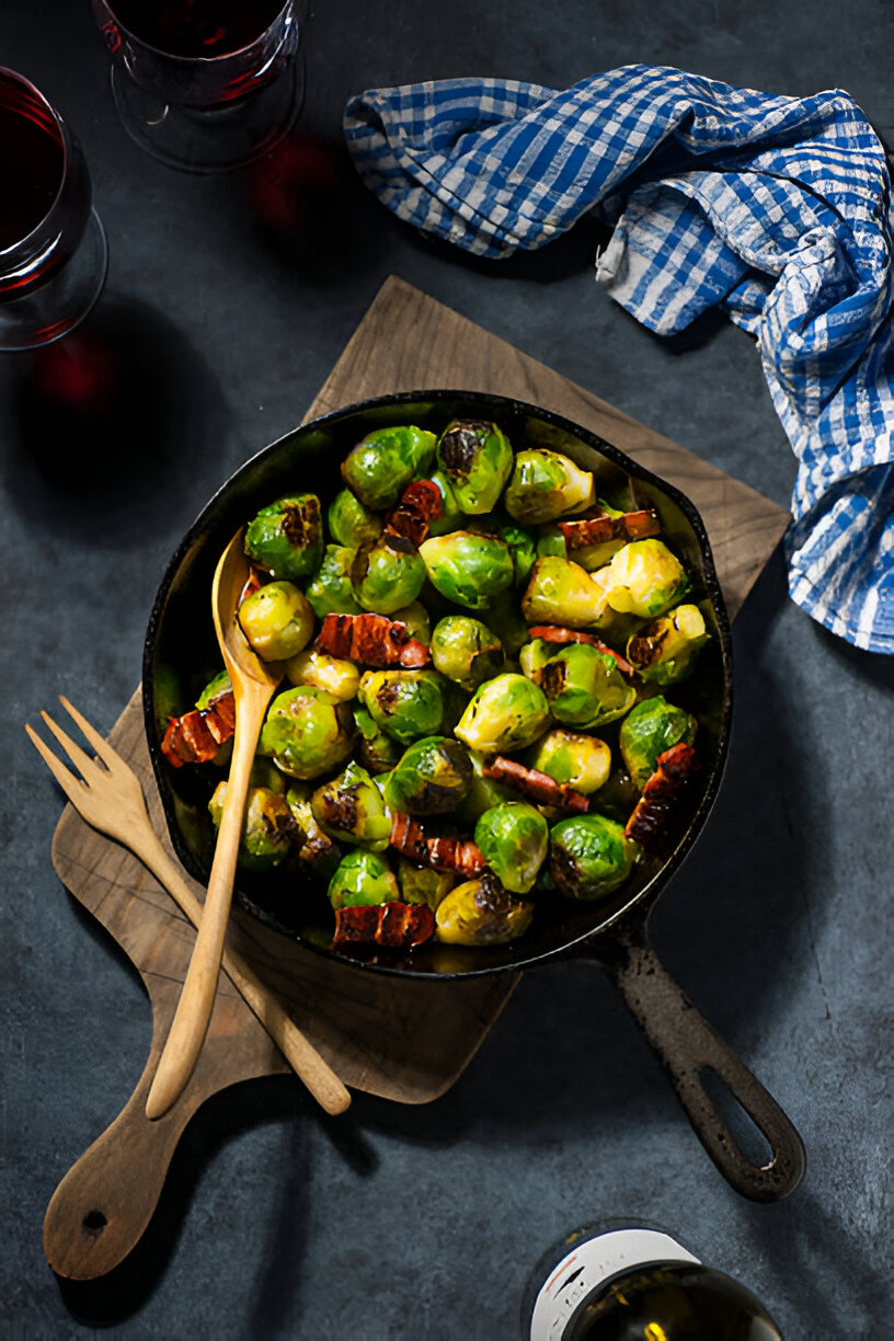 Roasted Brussels Sprouts and Grapes with Walnuts | Whole Living