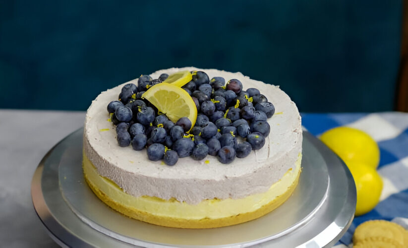 Lemon Layer Cake with Curd and Blueberries- Whole Living Eat Well