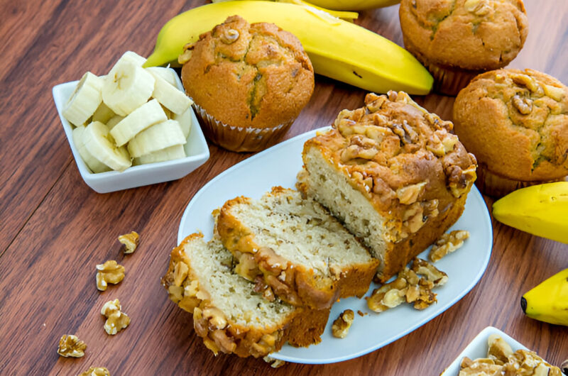 Gluten-Free Banana-Walnut Muffins