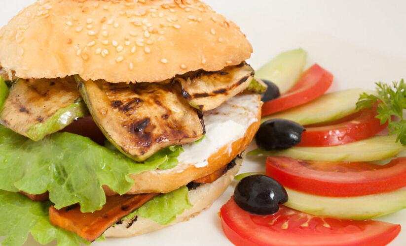 Grilled Mushroom Burger with White Bean Spread | Whole Living