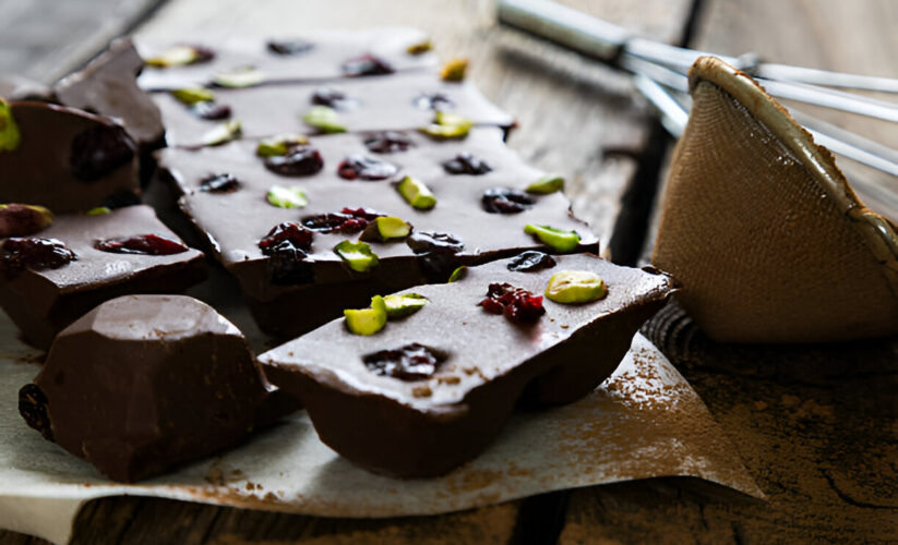 Dark Chocolate Bark with Pistachios and Sea Salt – Whole Living Eat Well