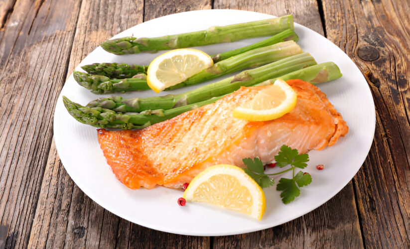 Lemon-Tarragon Salmon Over Asparagus | Whole Living Eat Well