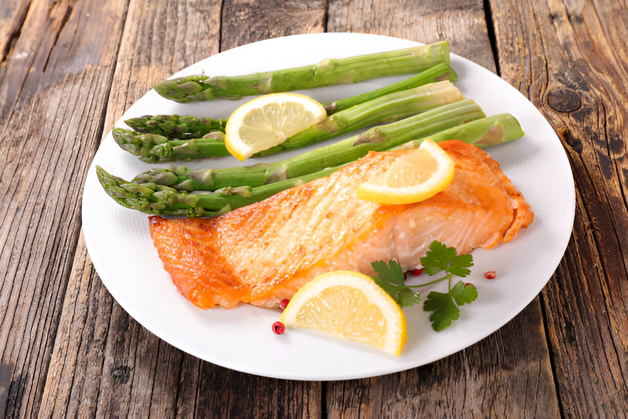 Lemon-Tarragon Salmon Over Asparagus – Whole Living Eat Well