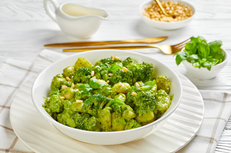 Crispy Broccoli Rabe, Chickpea, and Fresh Ricotta Salad