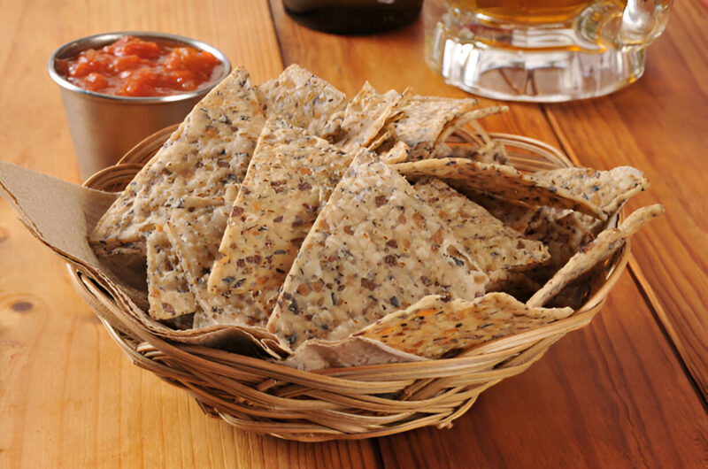 Flaxseed and Onion Crackers