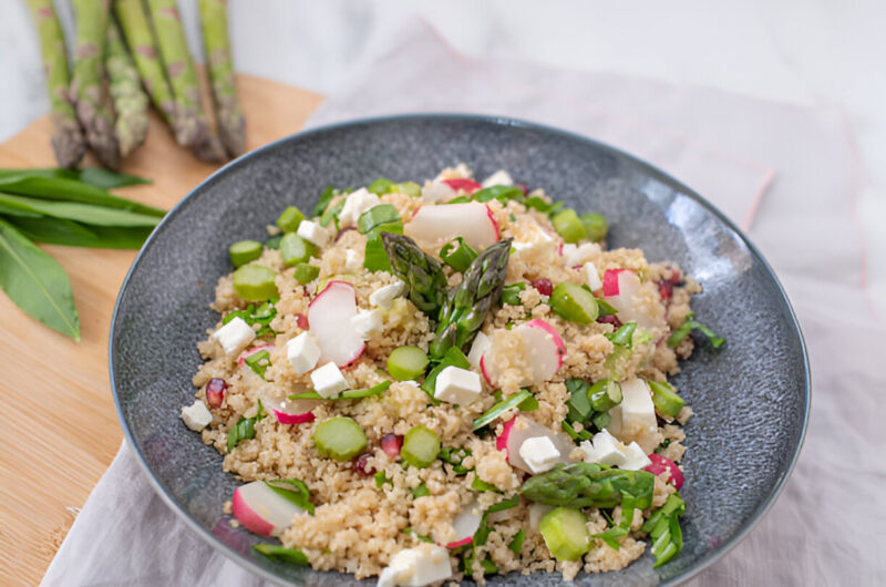 Couscous with Green and White Asparagus