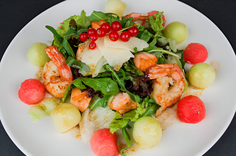 Seared Sea Scallops with Pomegranate-Dressed Salad