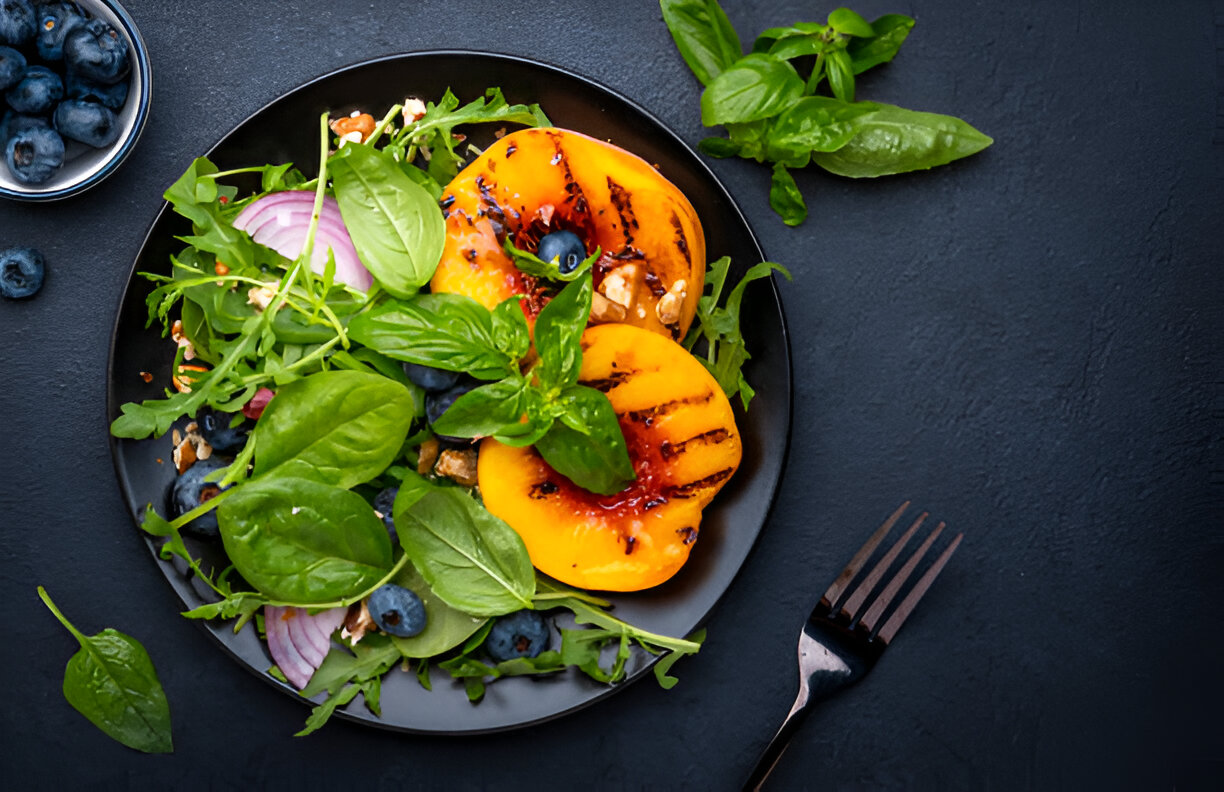 Peaches, Basil, and Red Onion | Whole Living