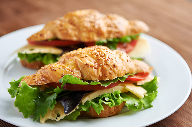 Chicken Salad with Apricots and Almonds Sandwich