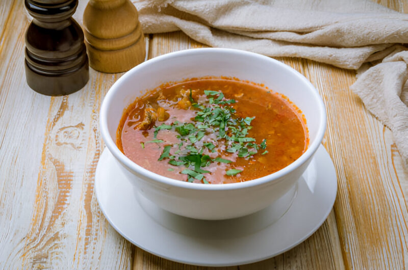 Curried Red-Lentil Soup with Dried Cherries and Cilantro