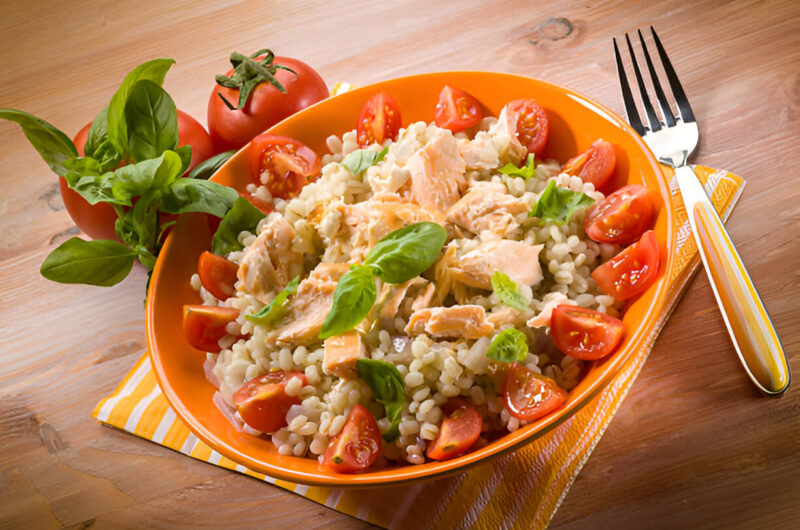 Chicken and Israeli Couscous with Tomato and Lemon