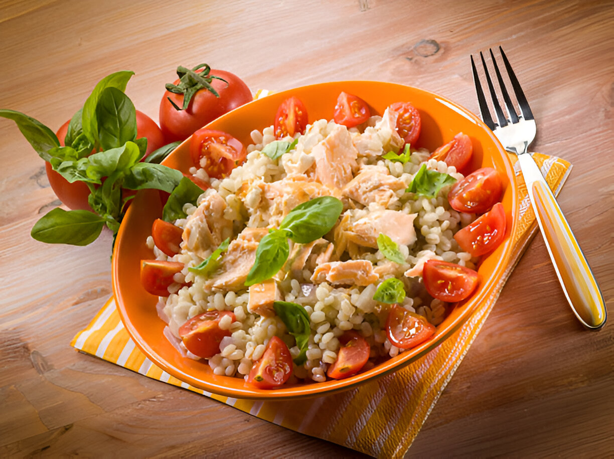 Chicken and Israeli Couscous with Tomato and Lemon