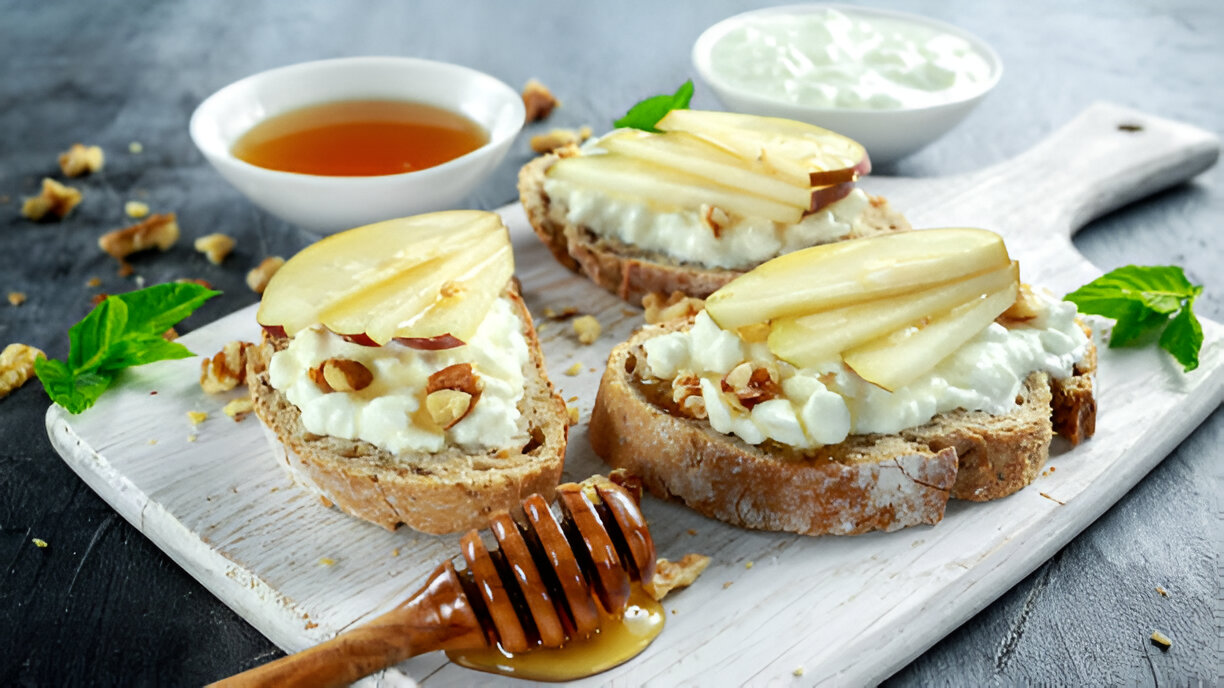 Goat Cheese and Honey Sandwich