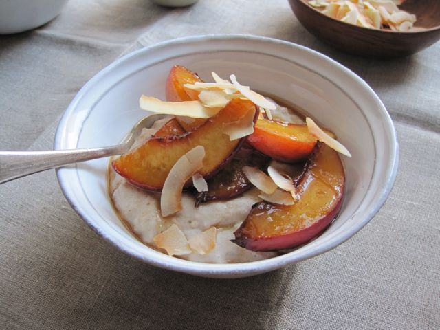 Coconut Breakfast Pudding with Sauteed Nectarines – Whole Living Eat Well