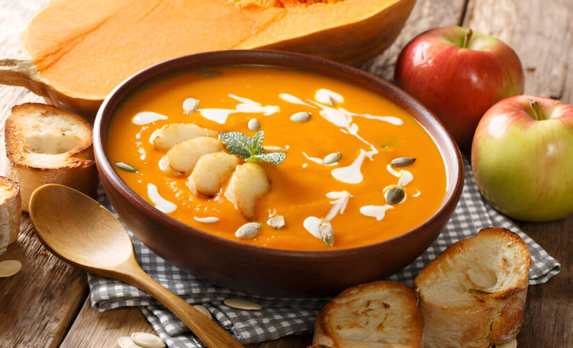 Roasted Winter Squash and Apple Soup