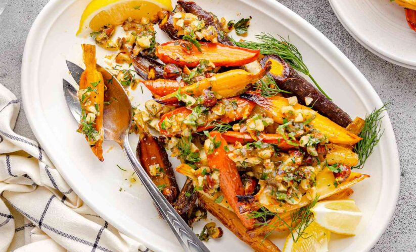 Roasted Sweet Peppers and Carrots with Orange and Hazelnuts | Whole Living Eat Well