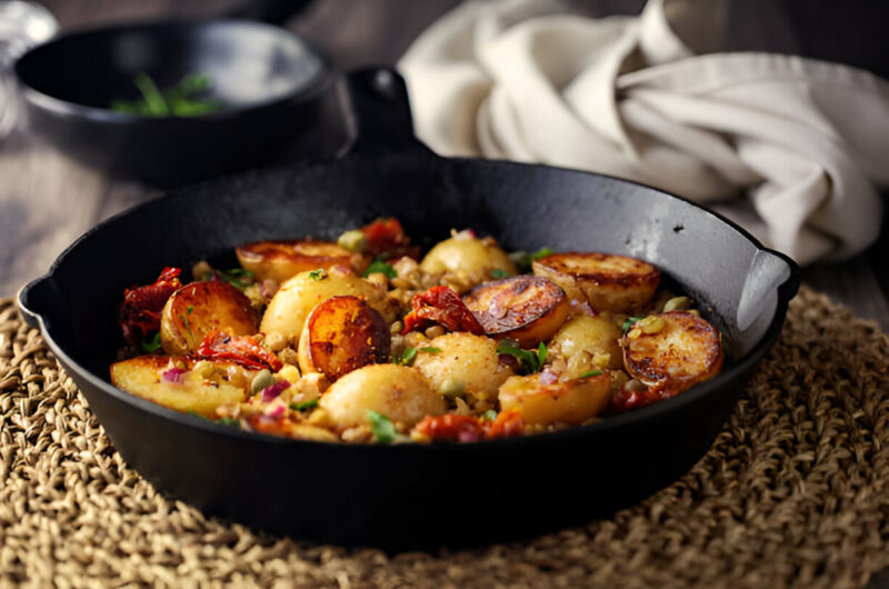 Skillet Potatoes with Greens