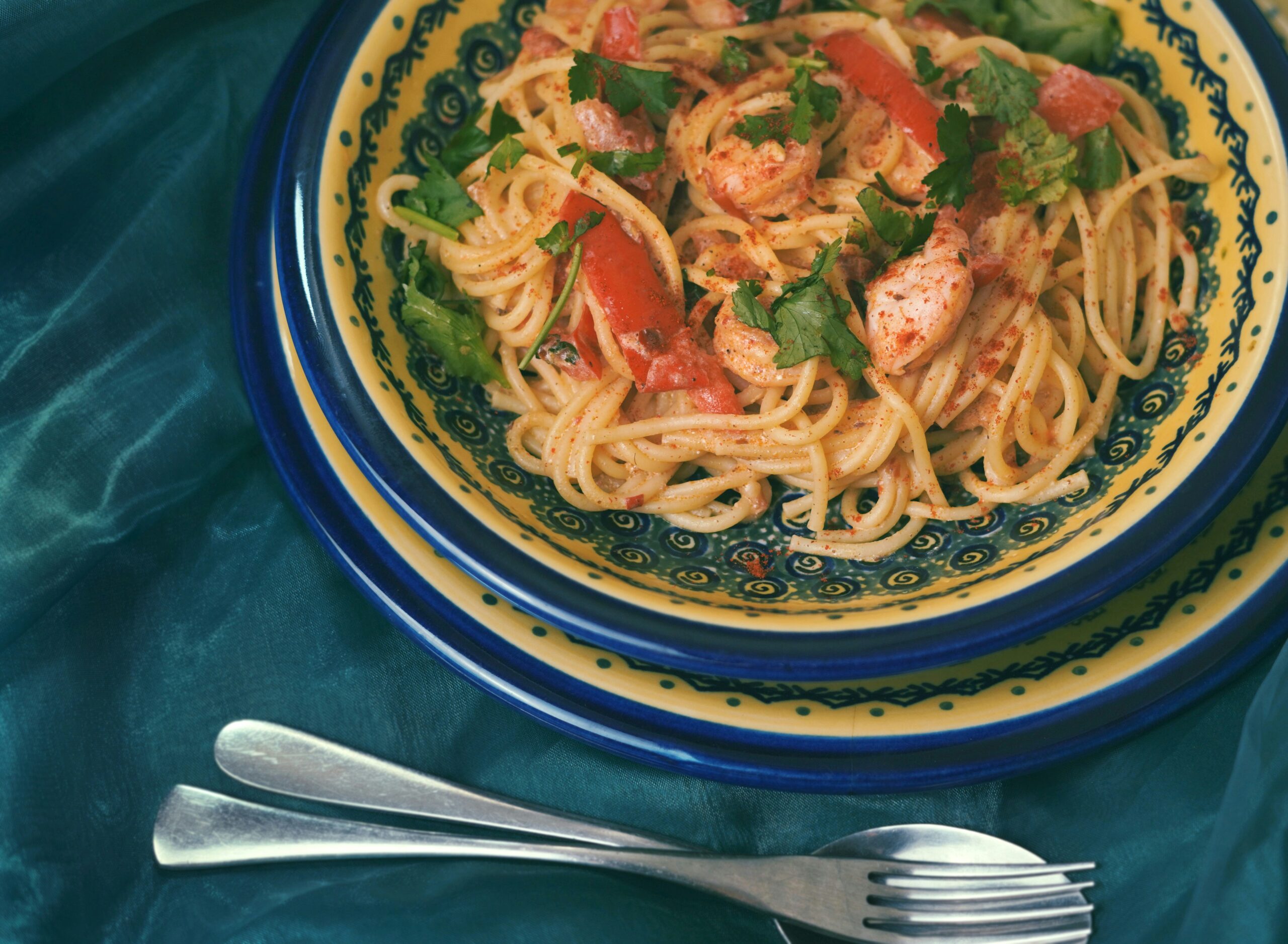 Mustard Greens, Shrimp, and Anchovy Pasta – Whole Living Eat Well