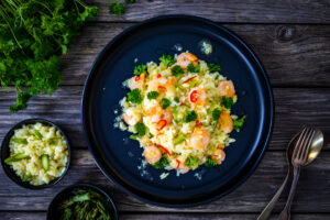 barley-risotto-with-shrimp-and-peas