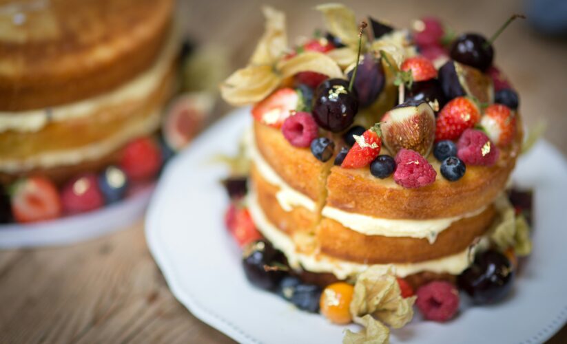 Stewed Rhubarb and Raspberries with a Meringue Lattice Crust | Whole Living