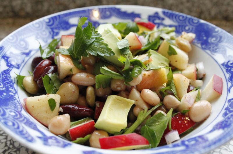 Three-Bean Salad with Honey-Mustard Vinaigrette